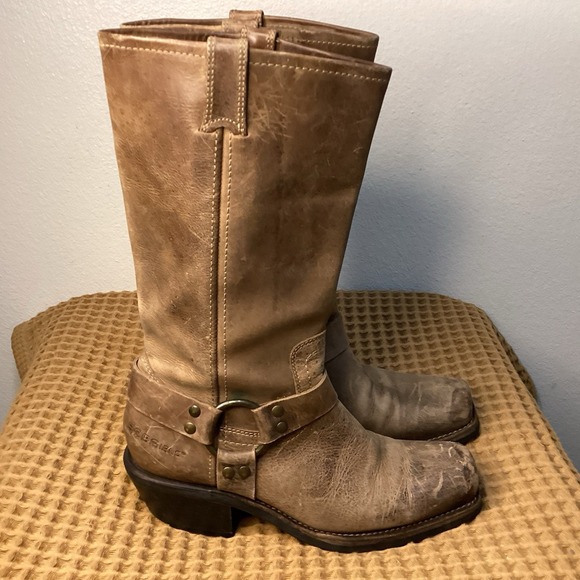 BCBG Girls Harness Boots Women's Size 8.5 B Moto Square Toe Western USA - Picture 2 of 11